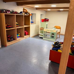 Spielbereich in unterer Ebene