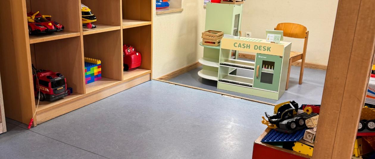 Spielbereich in unterer Ebene